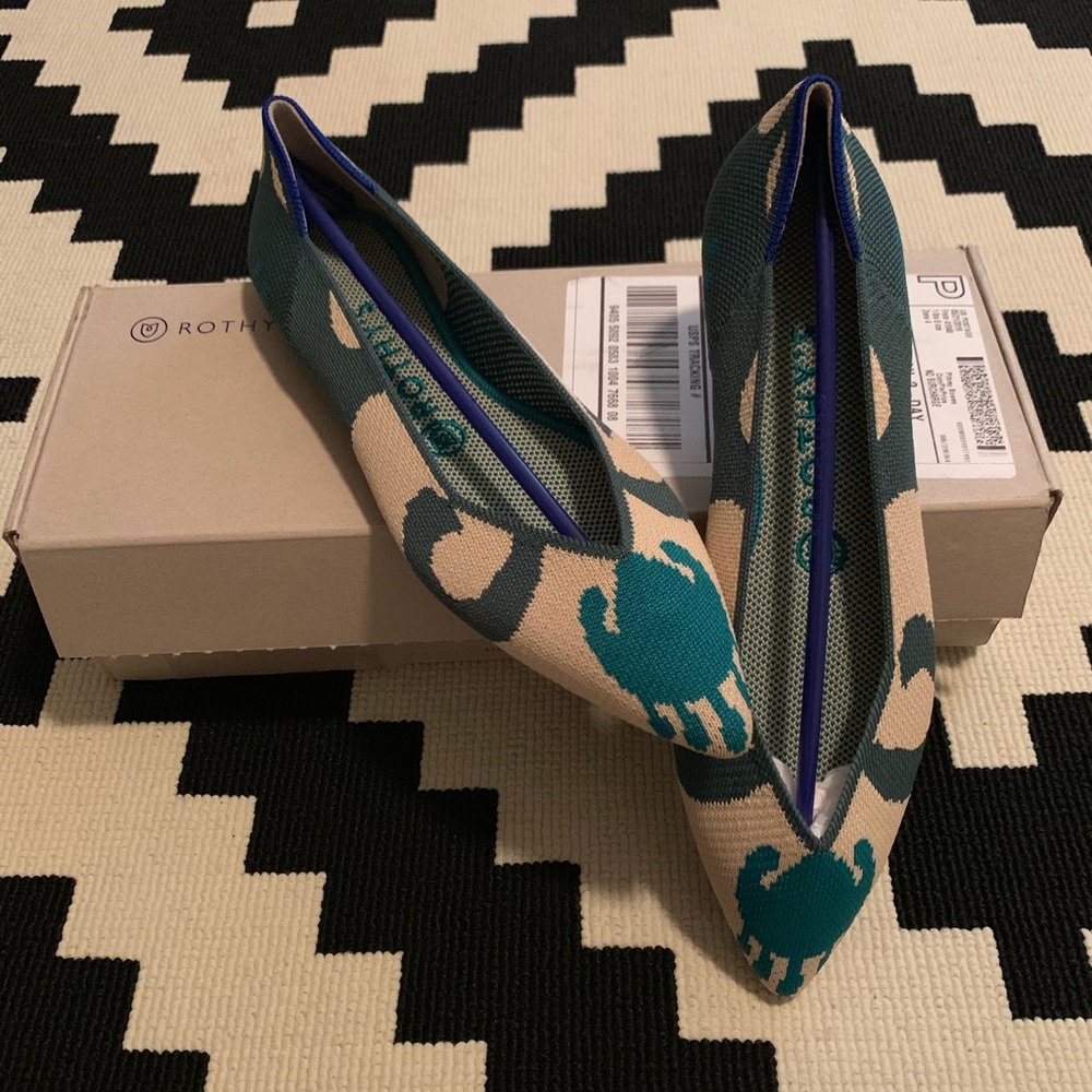 Rothy's The Point Flat in Moroccan Green 💚